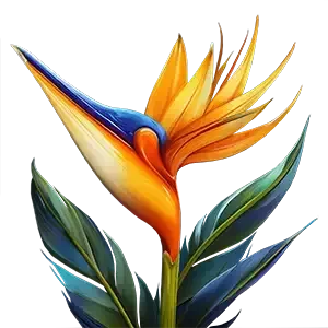 Roots Landscapes & Trees Logo - Bird of Paridise Flower